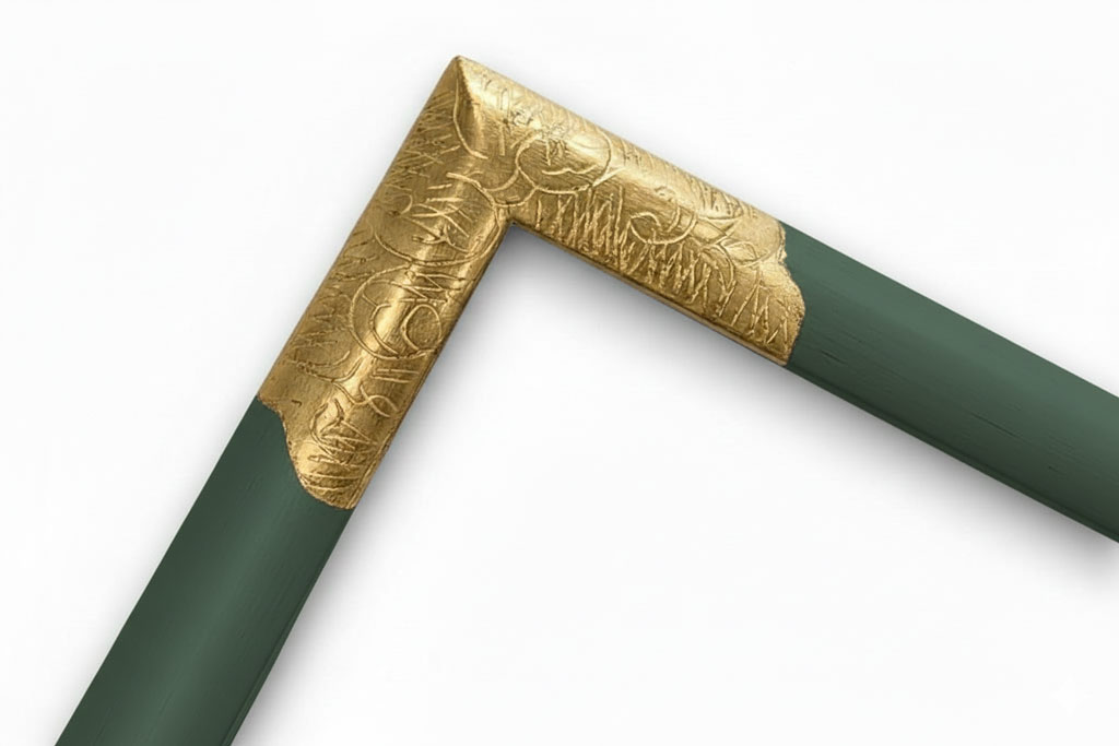 Méplat 25 Couleur angles gravés or fin