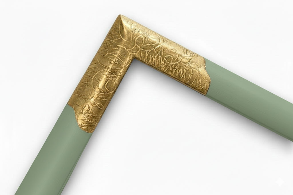 Méplat 25 Couleur angles gravés or fin